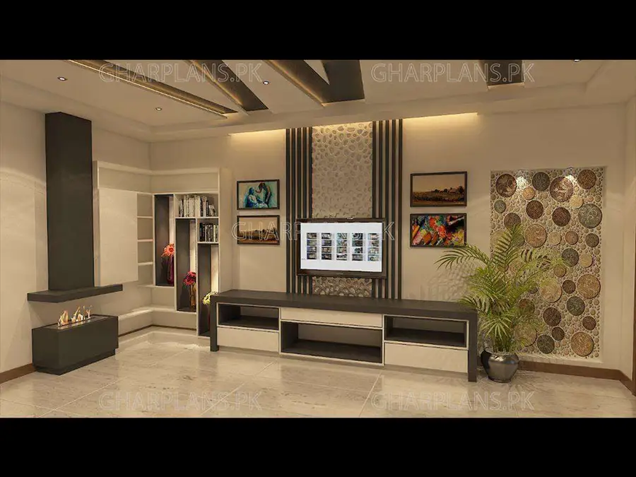 New TV Lounge Interior Design Of House In Lahore Pakistan Ghar Plans