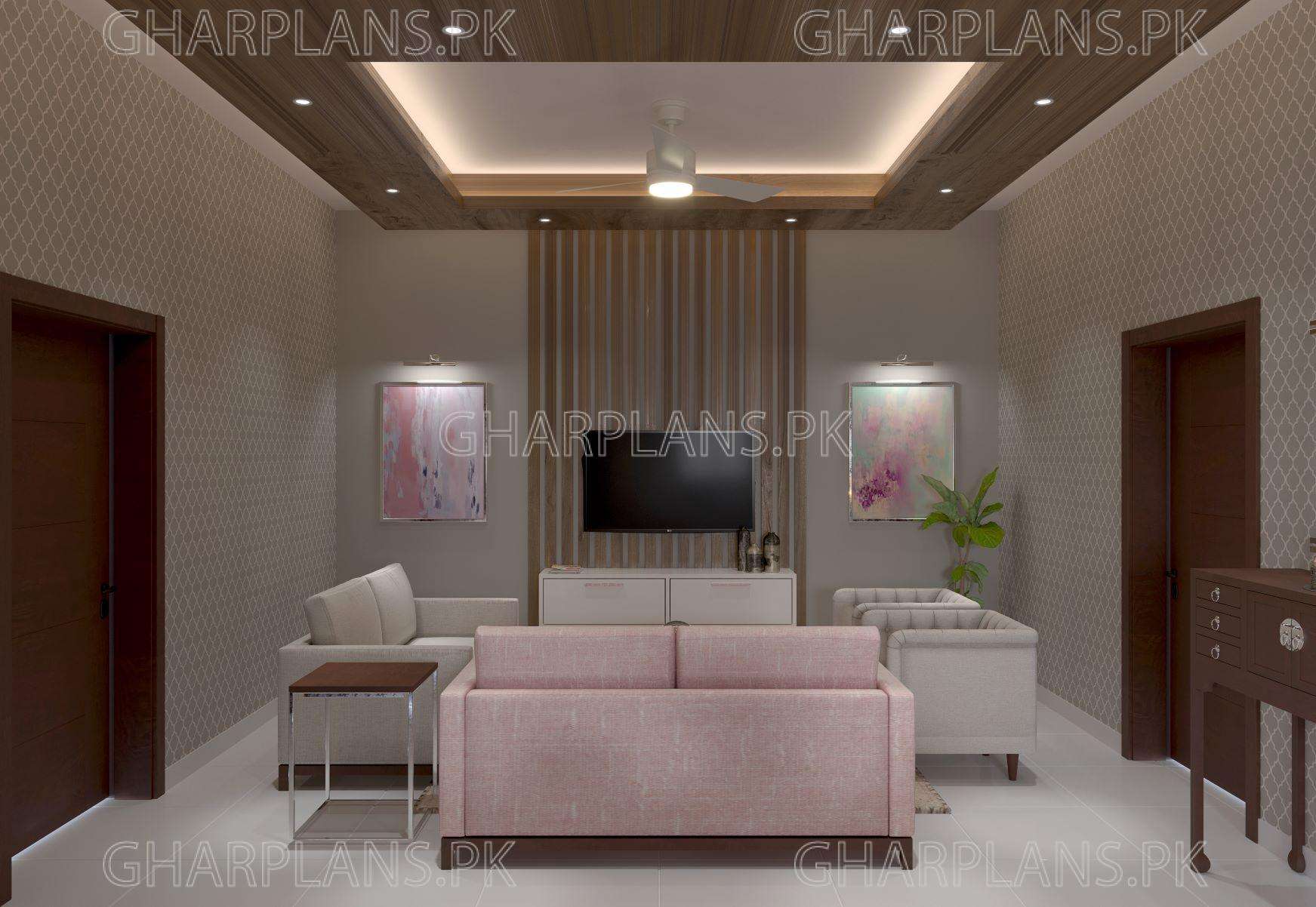Ceiling and Media wall design