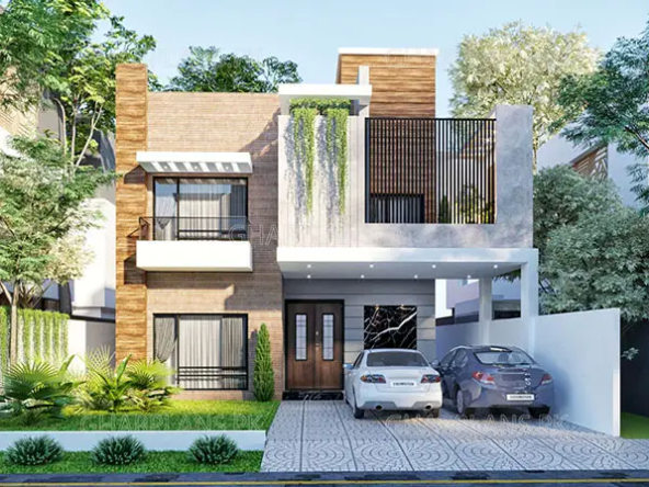 Duplex unique sized house design in Pakistan with low budget Feature