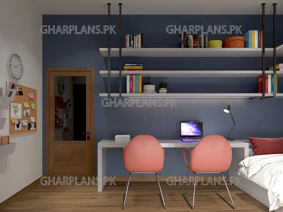 Modern style study room design