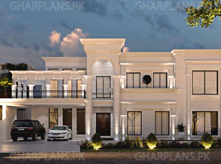 classical elevation design for more than 1 kanal house