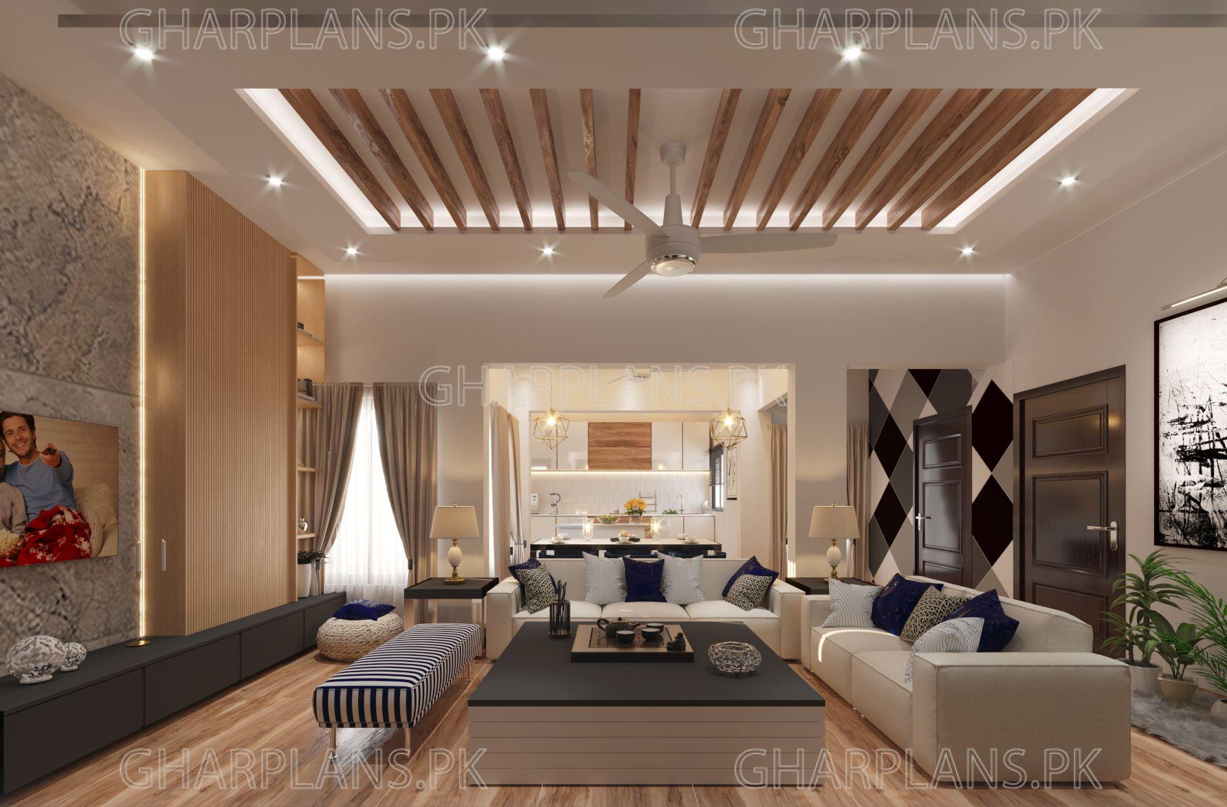 Unique And Stylish TV Lounge Setting Ideas Best For You Ghar Plans   Lounge Option 01 View 03 20210405 AZ0000 1 