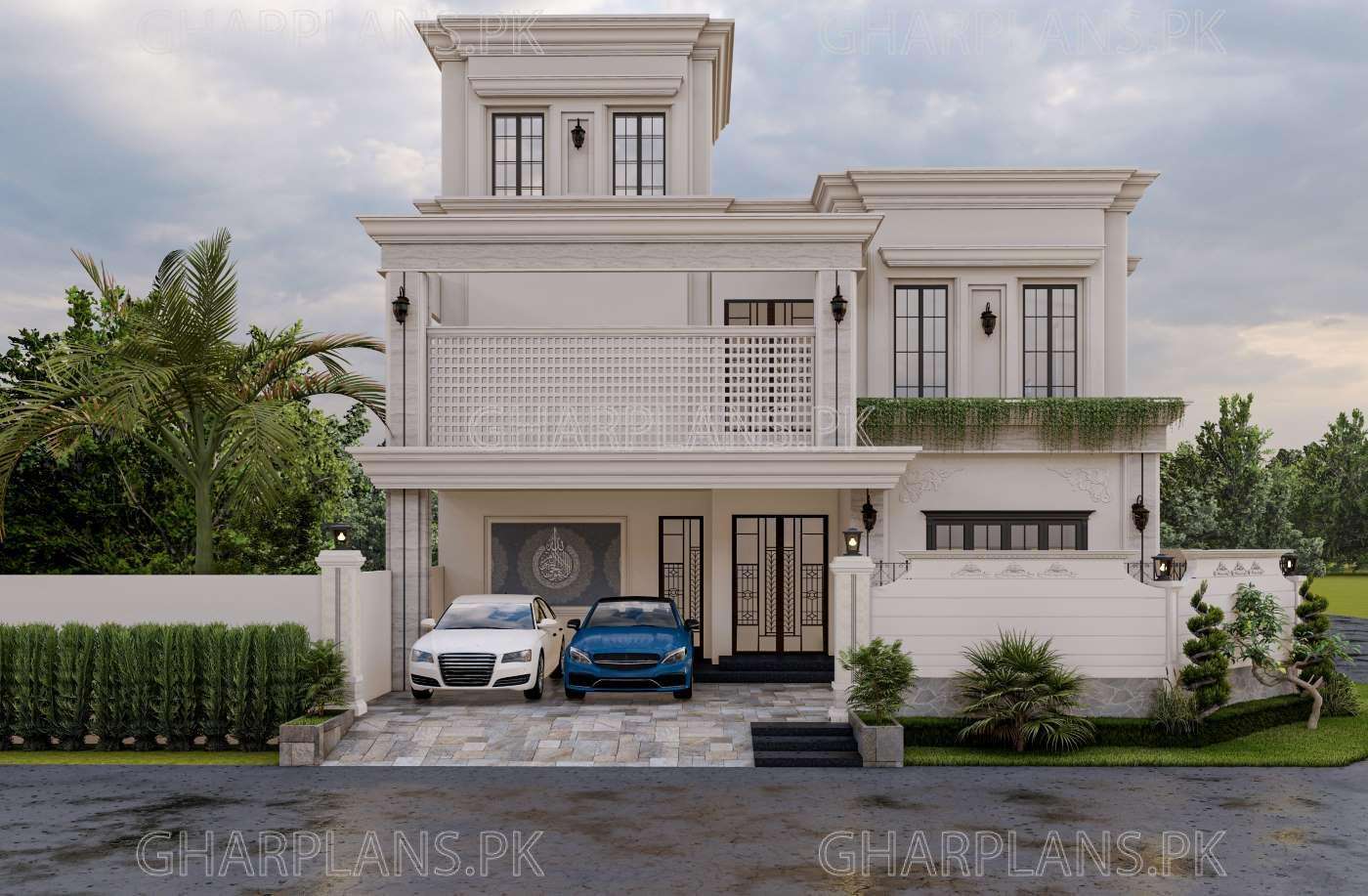 Grand Front Design For 1 Kanal House