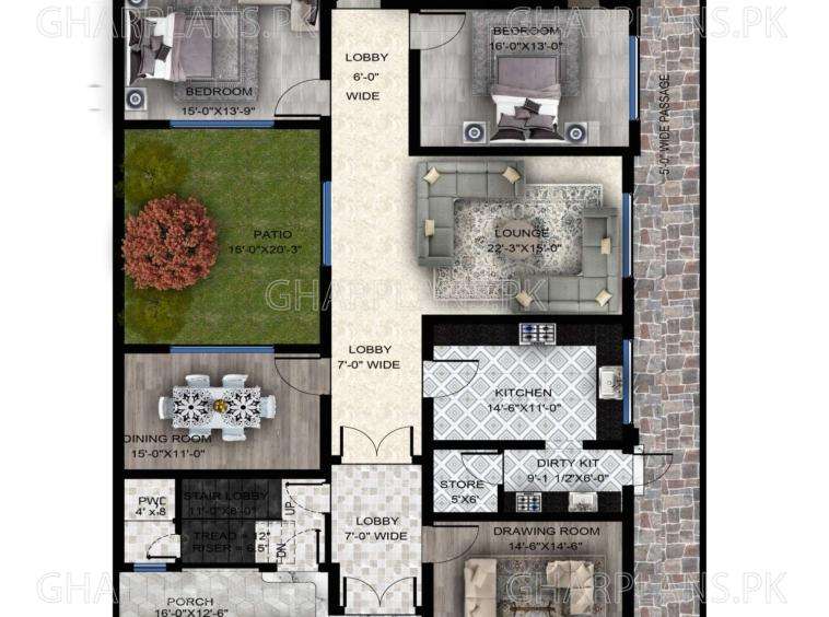 Floor Planning For 1 Kanal House