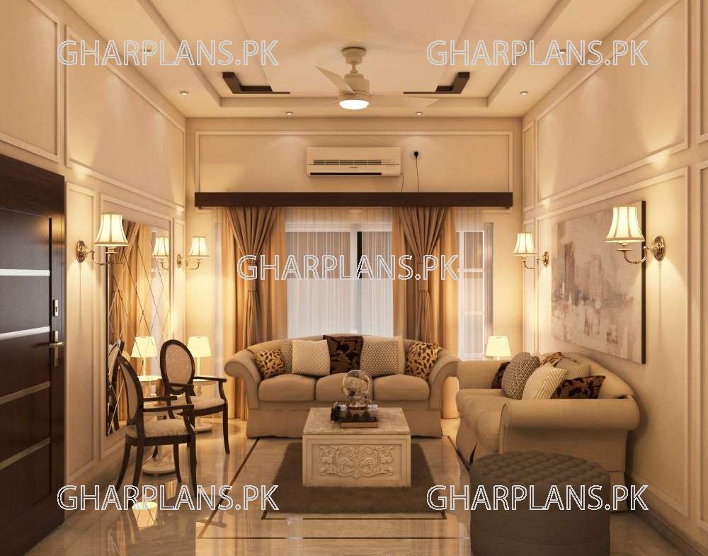 Small Drawing Room Idea That Is A New Preference Ghar Plans   Drawing OPTION 01 View 02 20201231 Hs 1000x785 