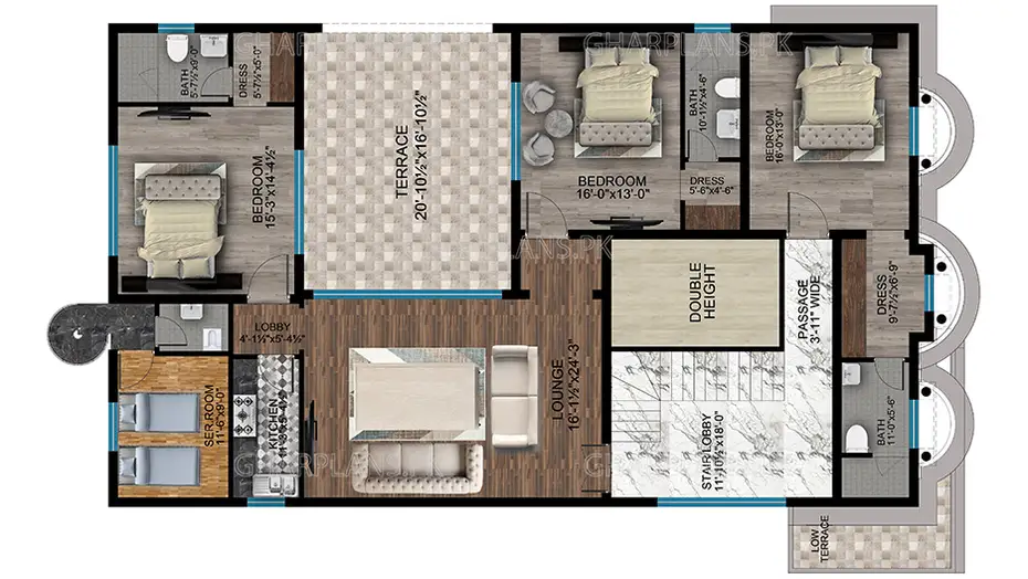 New Luxurious 4500 Square Feet House Plan 50ft X 90ft