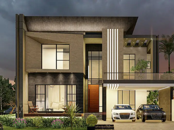 Awesome rare 14 marla front elevation design idea - Ghar Plans