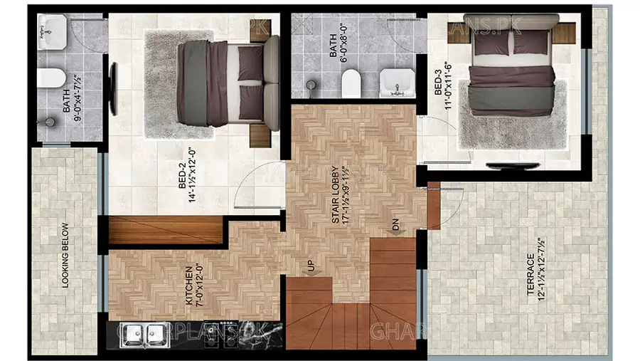 5 Marla House Design 2 Floor