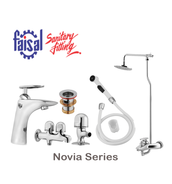 Faisal Sanitary 5707 Novia Series Bath Set Complete 8 Pieces